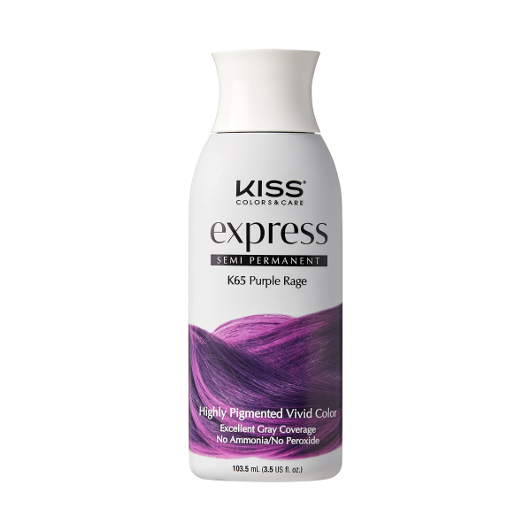 Kiss: Express Semi Permanent Hair Color - K65-Purple Rage