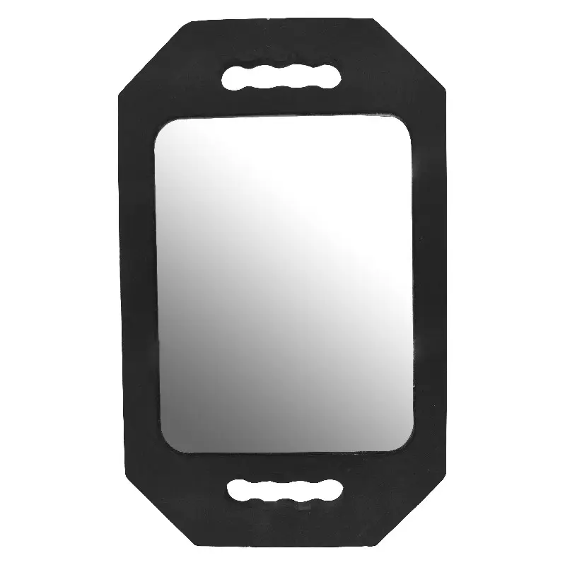 Rectangular Hand Held Mirror with Handle - Lightweight Hair Salon Equipment Hairstylist and Barber Accessories