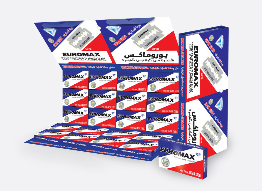 EUROMAX "Cyro" Sputtered Double Edge Platinum Razor Blade (EMP100)