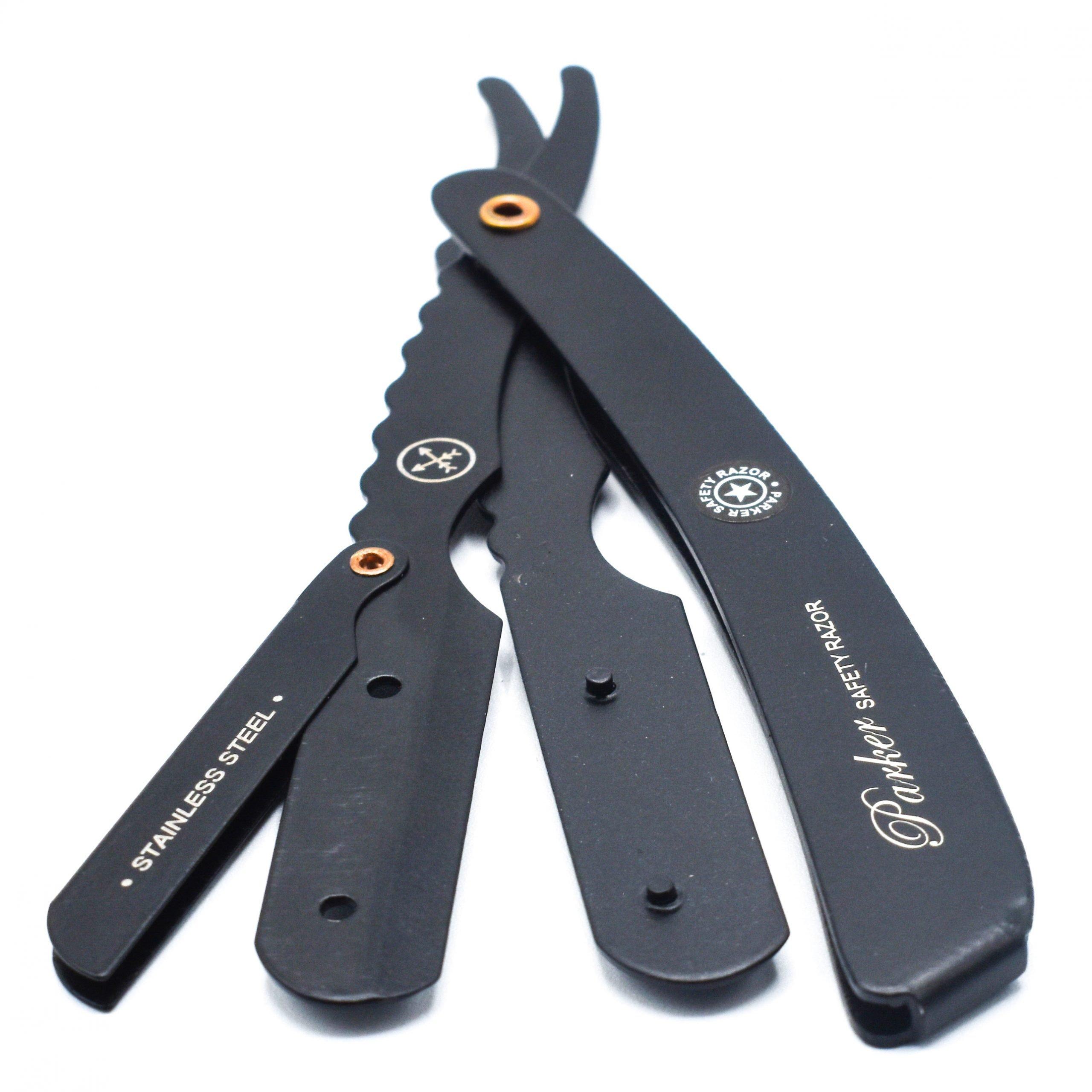 Parker Matte Black Professional Barber Razor - Srxblk
