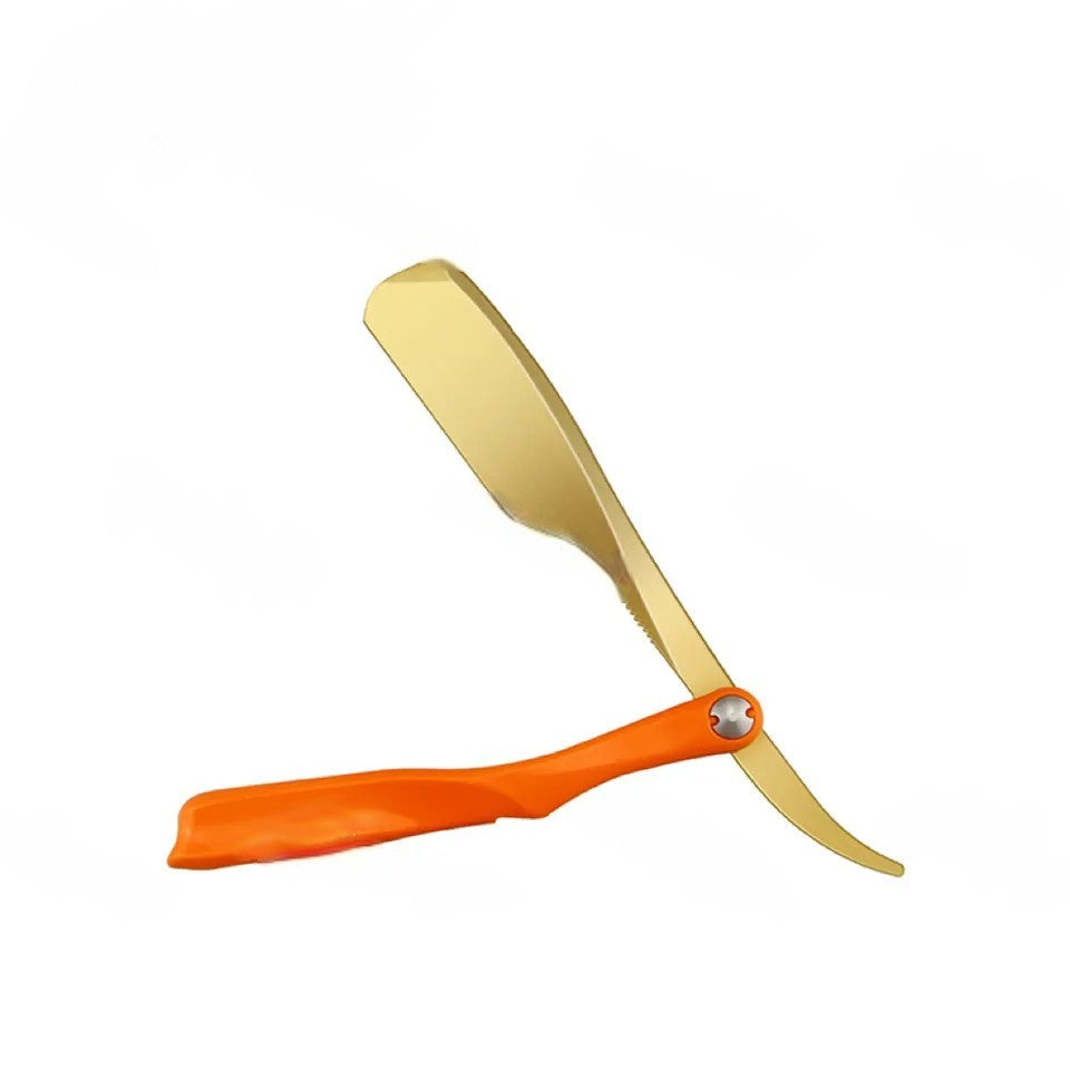Professional Barbers Gold Steel Razor Blade Holder Straight/Cutthroat Razor