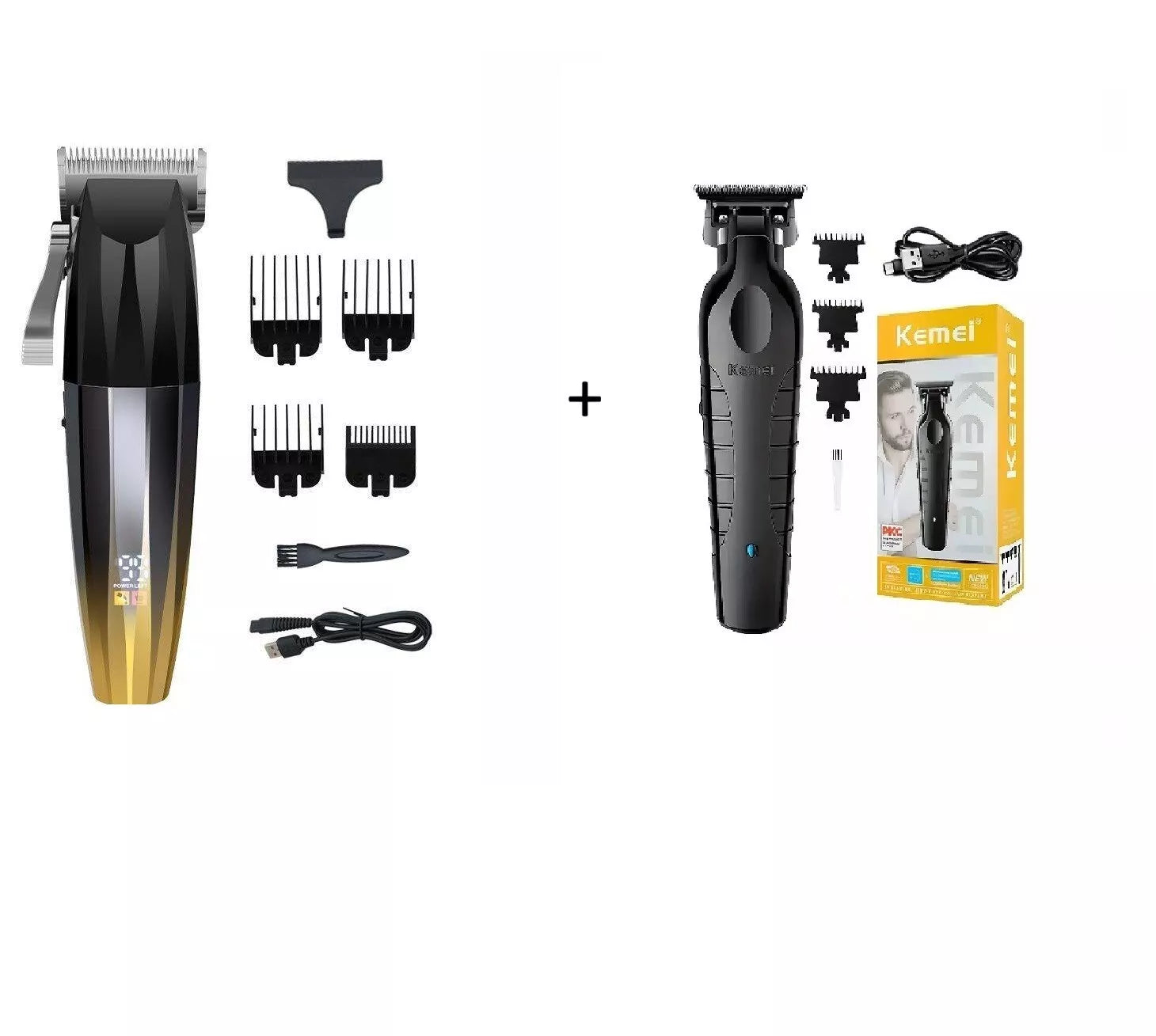 The Old School Professional Hair Clipper and KEMEI Black Hair Clipper