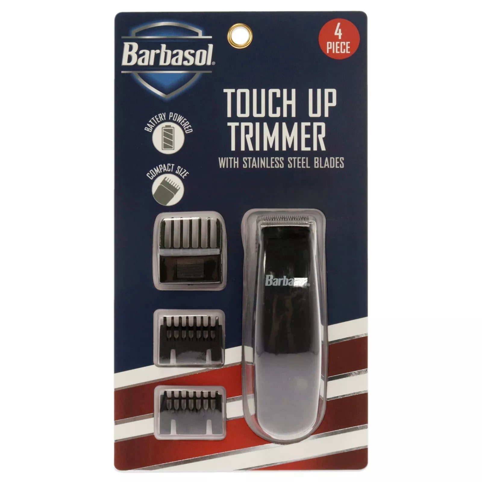 Barbasol Touch Up Trimmer - 4 Pc Trimmer, 3Pc Guide Combs