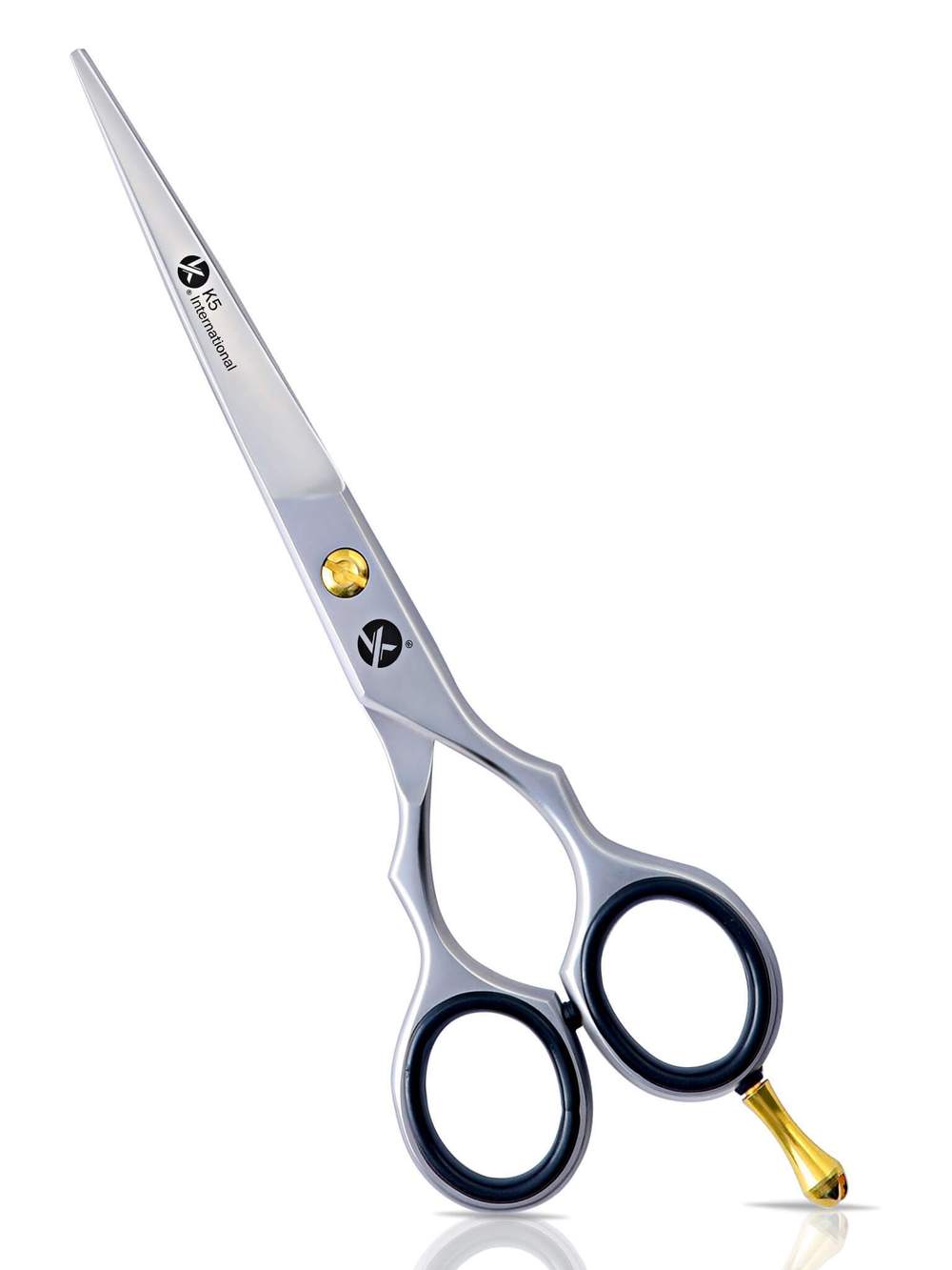 Matte Silver Line Hairdressing Scissors 6.5 Inch