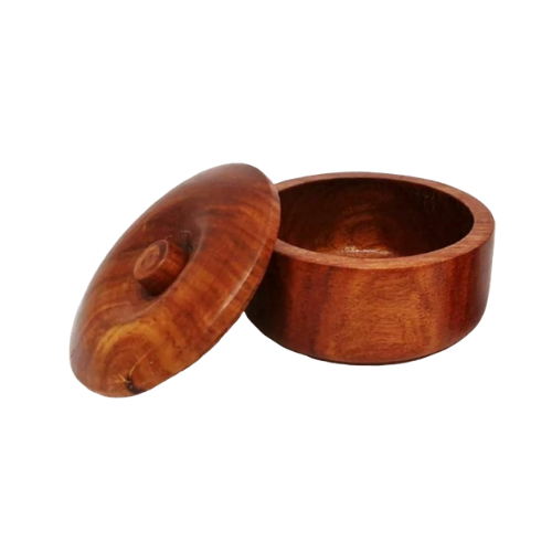 Shaving Bowl Wooden Brown
