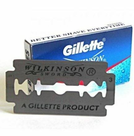 Gillette Wilkinson Sword Stainless Steel Double Edge Safety Razor Blades - 50 Pcs