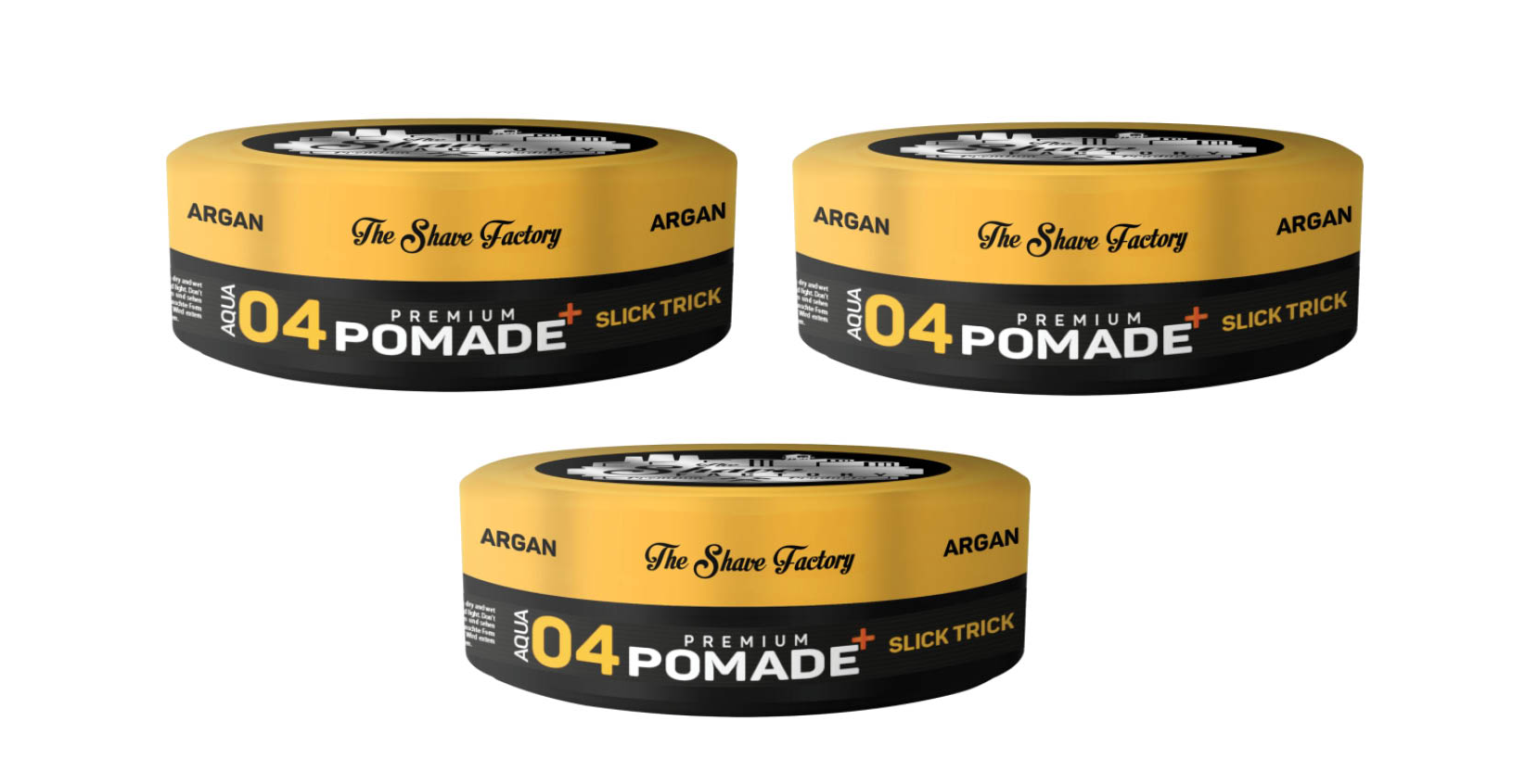 The Shave Factory hair pomade 04 with argan oil 150ml x3 Pcs