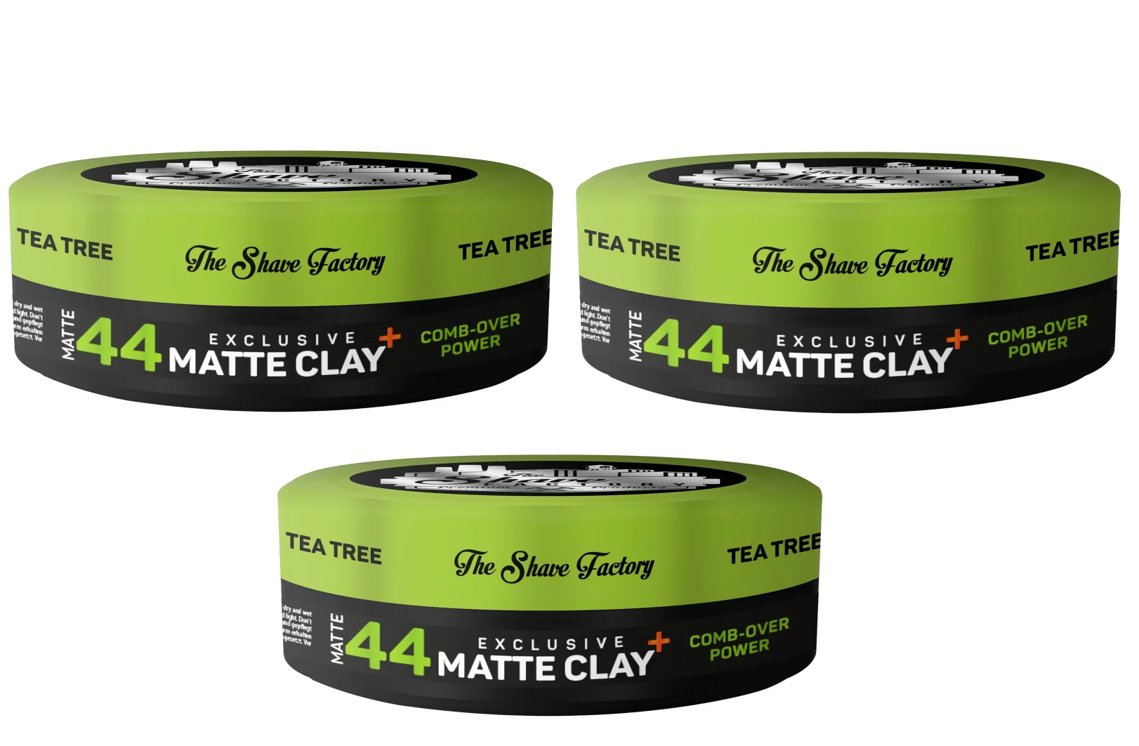 The Shave Factory hair pomade matte 44 with tea tree oil 150ml x3 Pcs