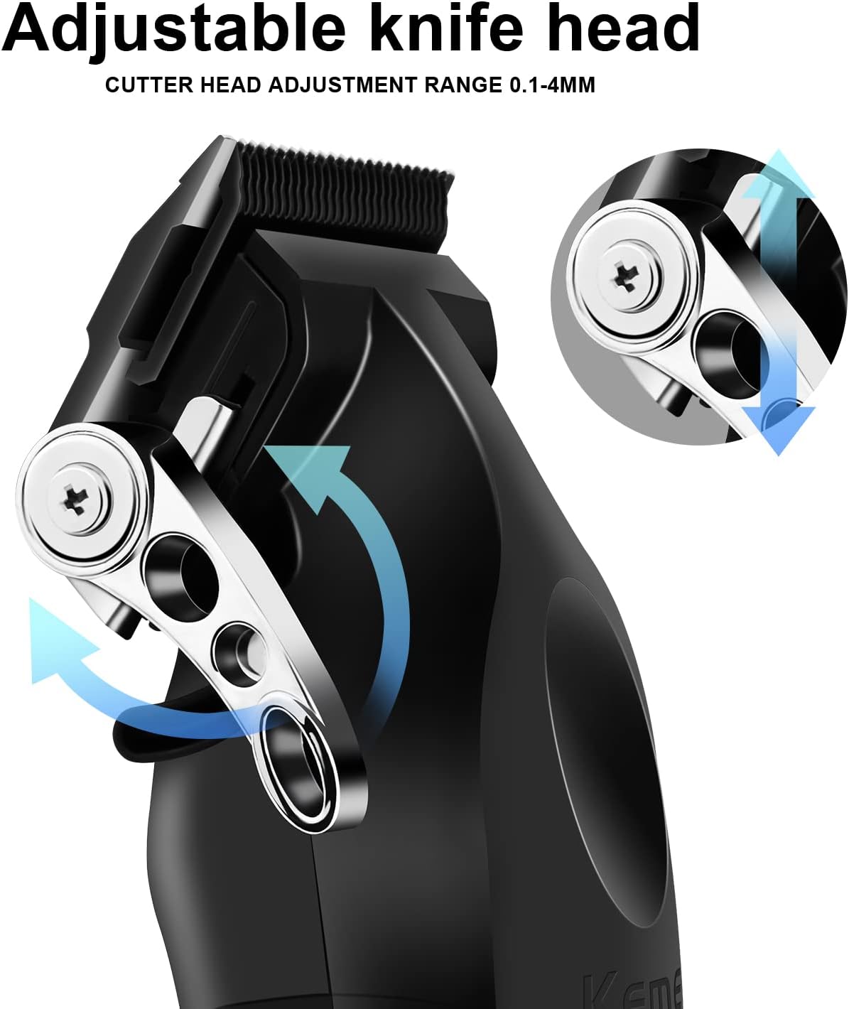 Kemei 2296 Professional Hair Clipper for Men T Blade Barber Clippers