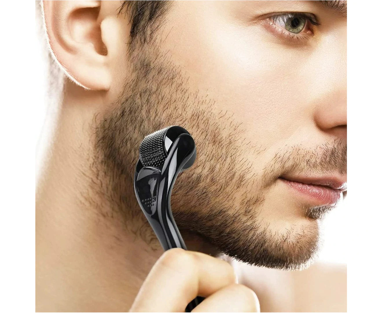Hyper Derma Roller for Face Titanium Micro-needling Roller, Beard Roller Hair Beard Growth 0.5mm