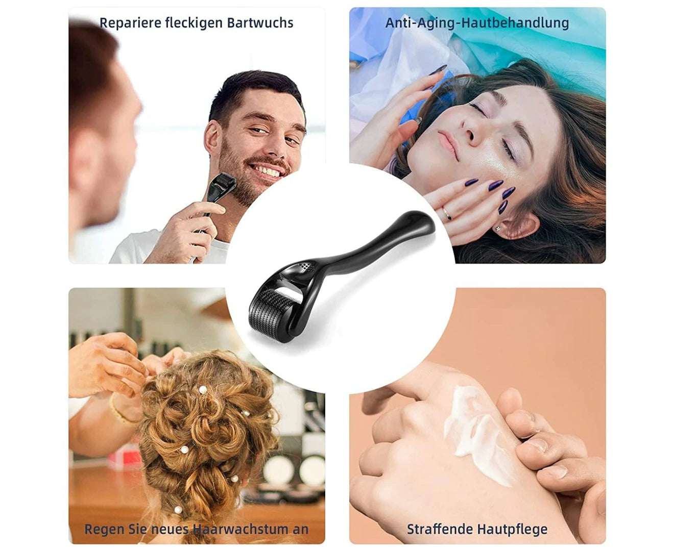 Hyper Derma Roller for Face Titanium Micro-needling Roller, Beard Roller Hair Beard Growth 0.5mm