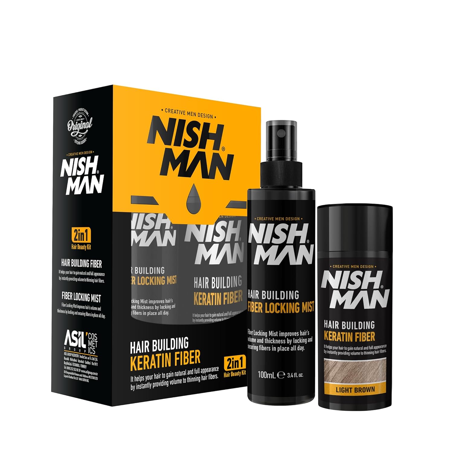 Nishman Hair Building Keratin Fiber Dark Brown