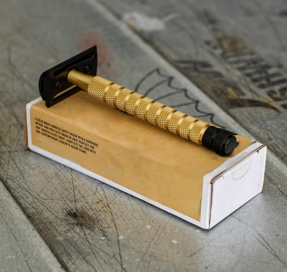 Safety Razor | Solid Brass Handle + 5 free Astra super stainless blade ...