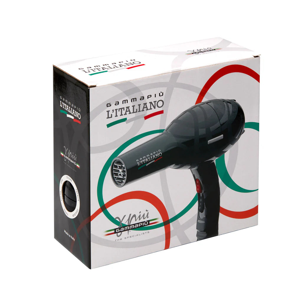 Gamma Piano Black L'Italiano Hair Dryer 2000 Watt (Clearance Sale)
