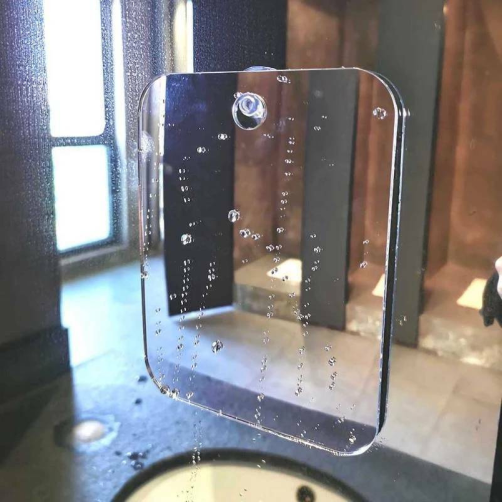 Fogless Shower Shaving Mirror Small/Large - Compact Anti-Fog Mirror for Makeup and Shaving