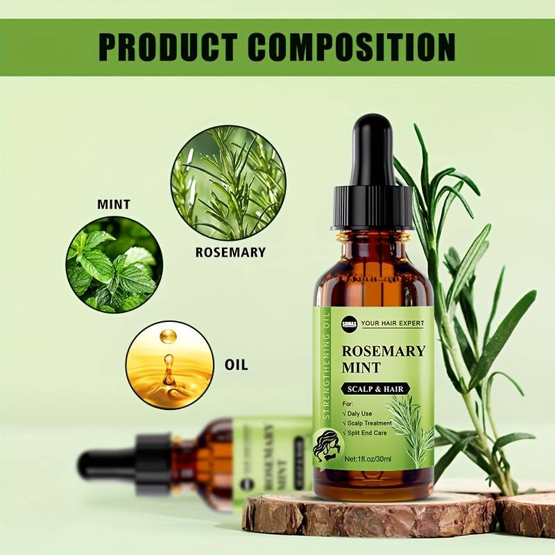 Rosemary Mint Scalp & Hair Strengthening Oil 30ml