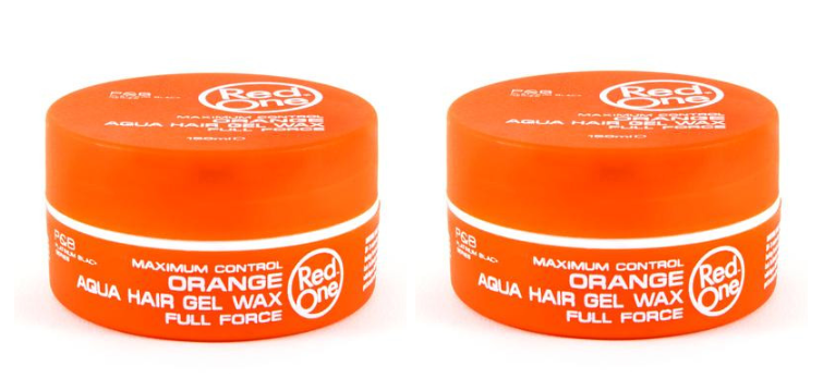 RedOne Aqua Hair Gel Wax Full Force Orange 150ml x 2 Pieces