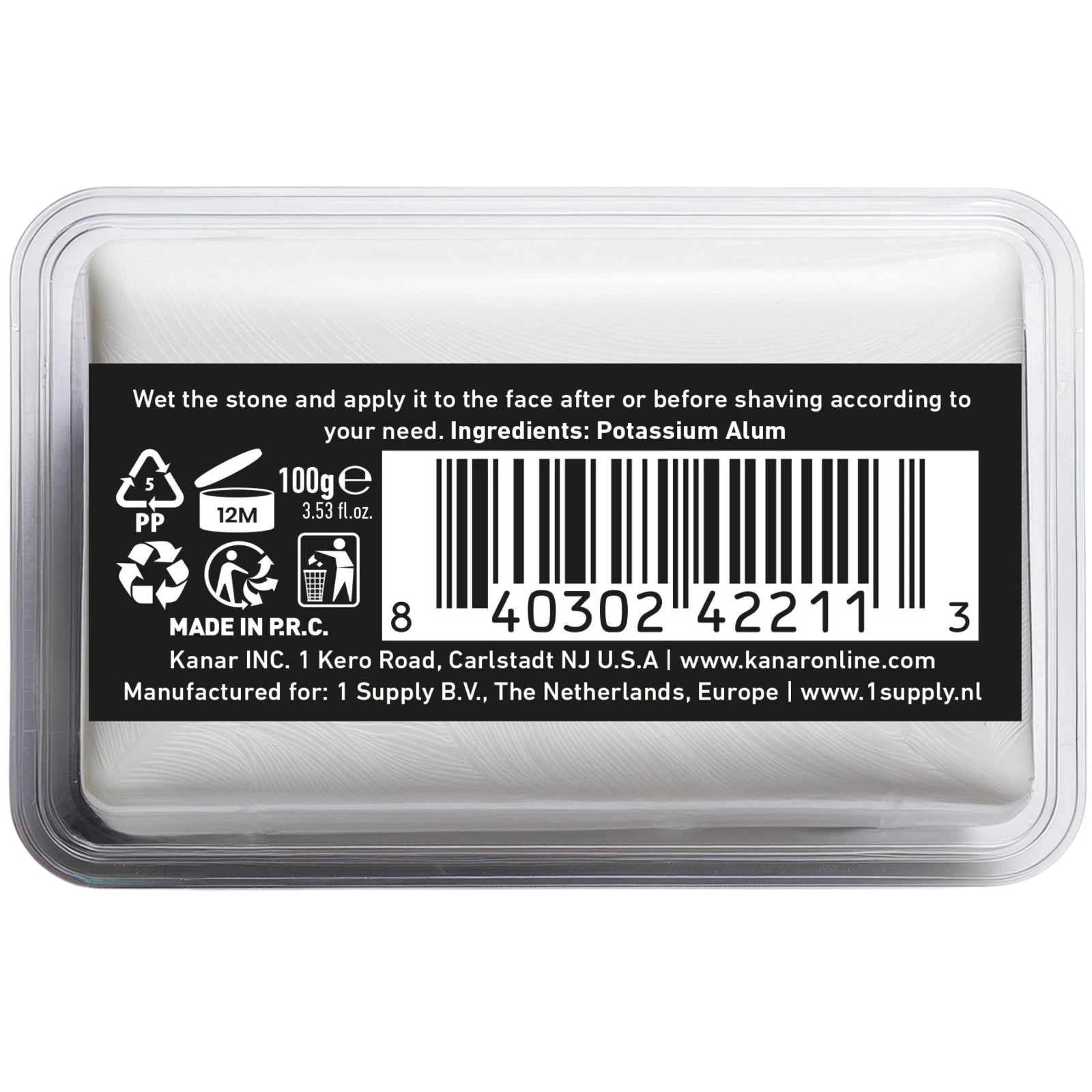 The  Shave Factory After Shave Alum Stone