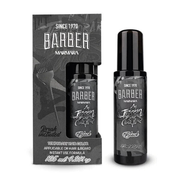 Marmara Barber Temporary Moustache, Beard and Hair Colour Black 125ml