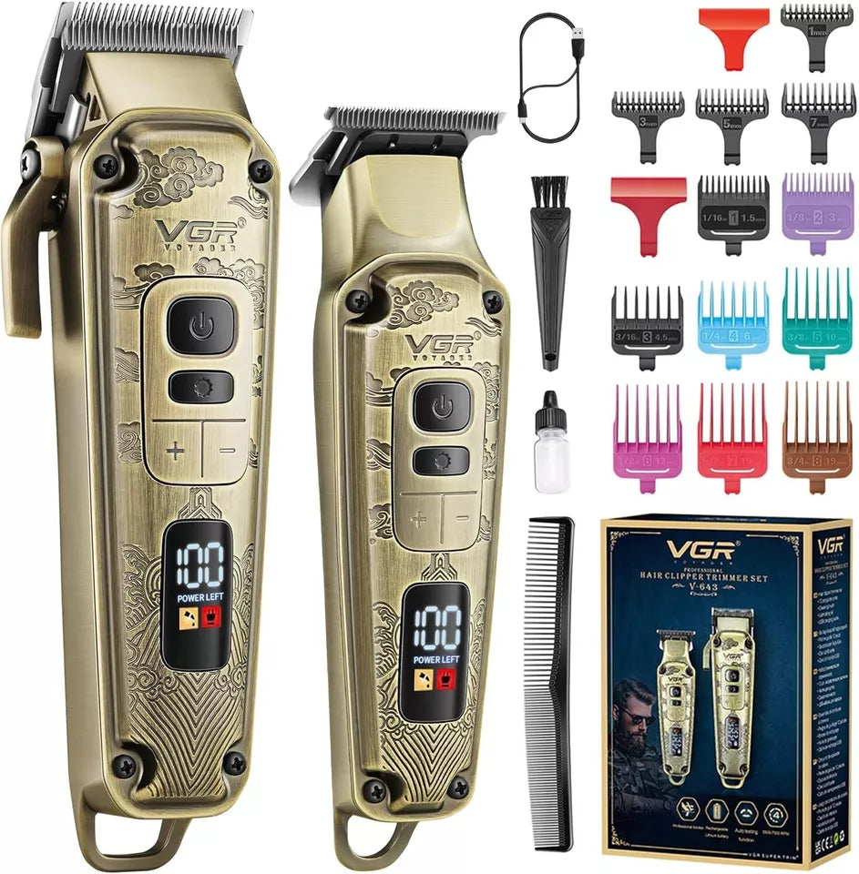 VGR V-643 Professional Hair Clipper Trimmer Set