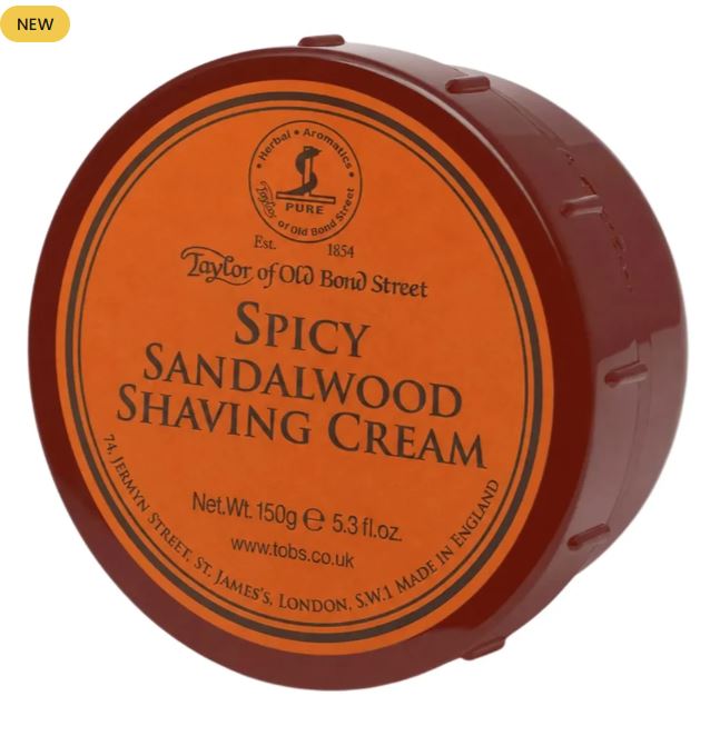 Taylor of Old Bond Street Spicy Sandalwood Shaving Cream 150g