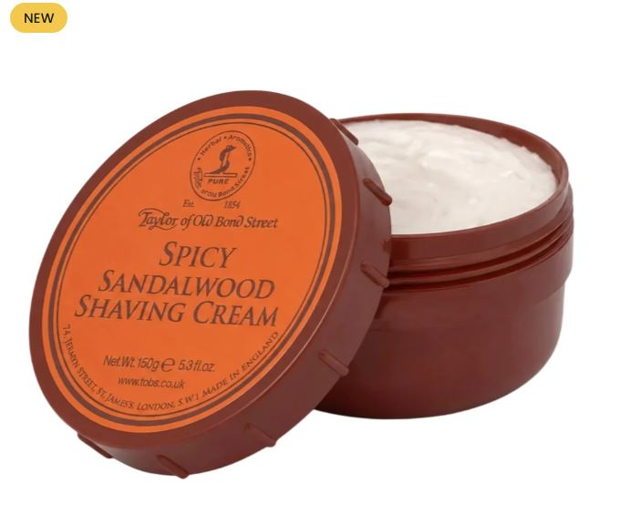 Taylor of Old Bond Street Spicy Sandalwood Shaving Cream 150g