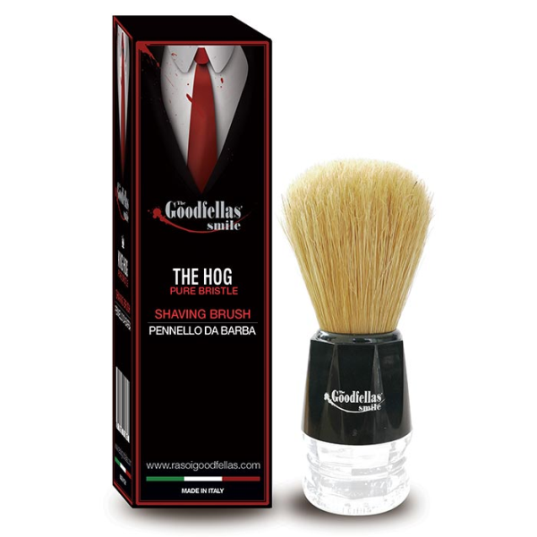 The Goodfellas’ Smile - Shaving Brush for travel The Hog Pure Bristle