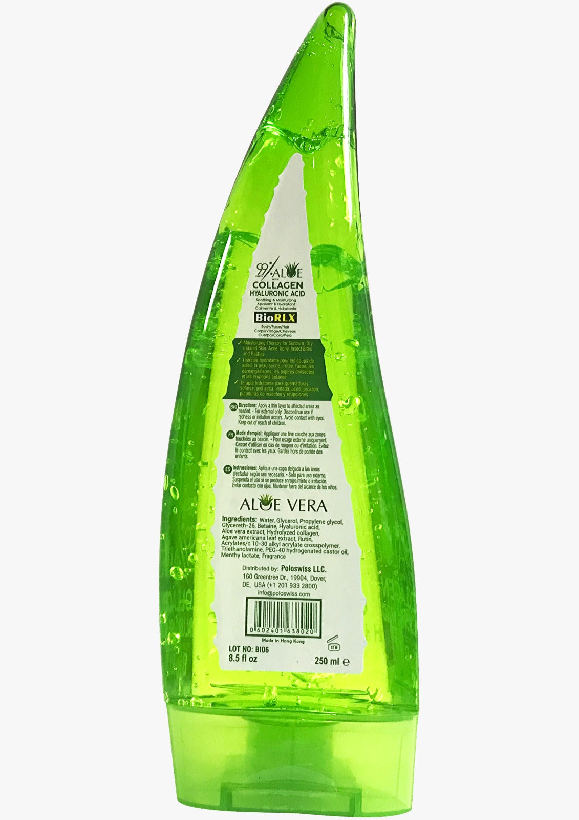 Bio Rlx Aloe Vera Gel %99 Aloe Vera + Collagen + Hyaluronic Acid 250 ml