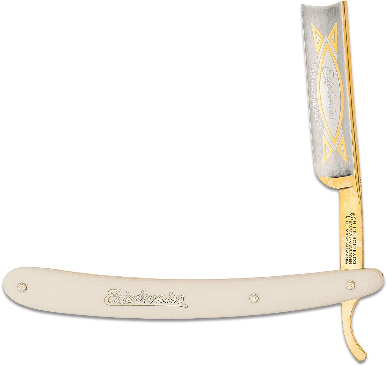 Dovo Boker Special Edition Edelweiss 24K Gold Straight Razor 5/8