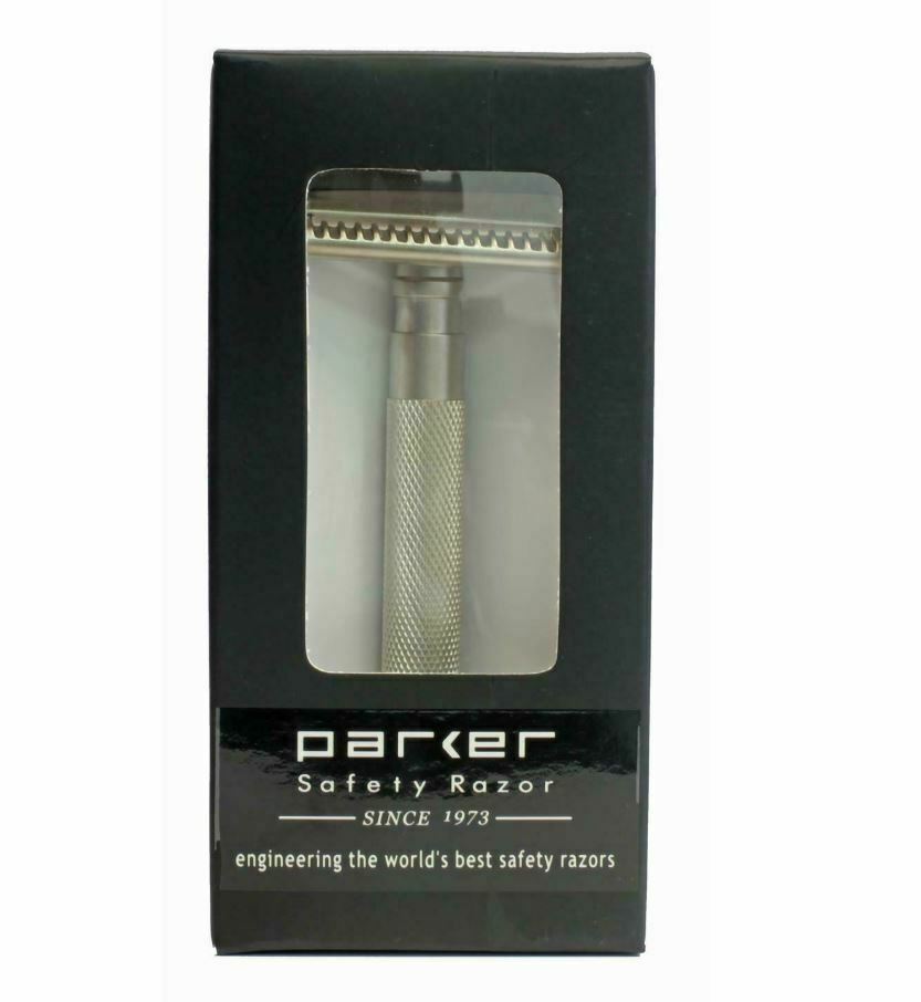 Parker 55SL - SC Safety Razor Semi- Slant Matte Chrome + 5 Parker Blade