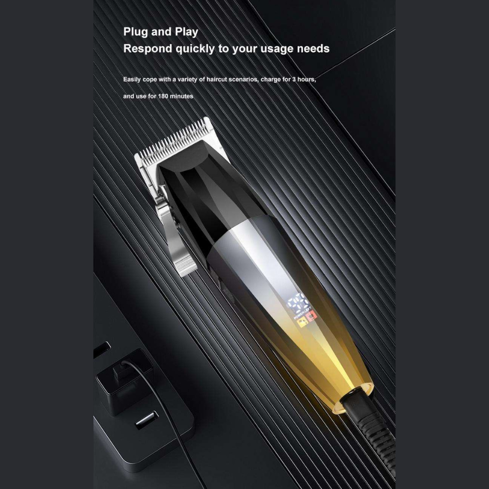 The Old School Professional Hair Clipper - USB Charge, Designed by Kemei