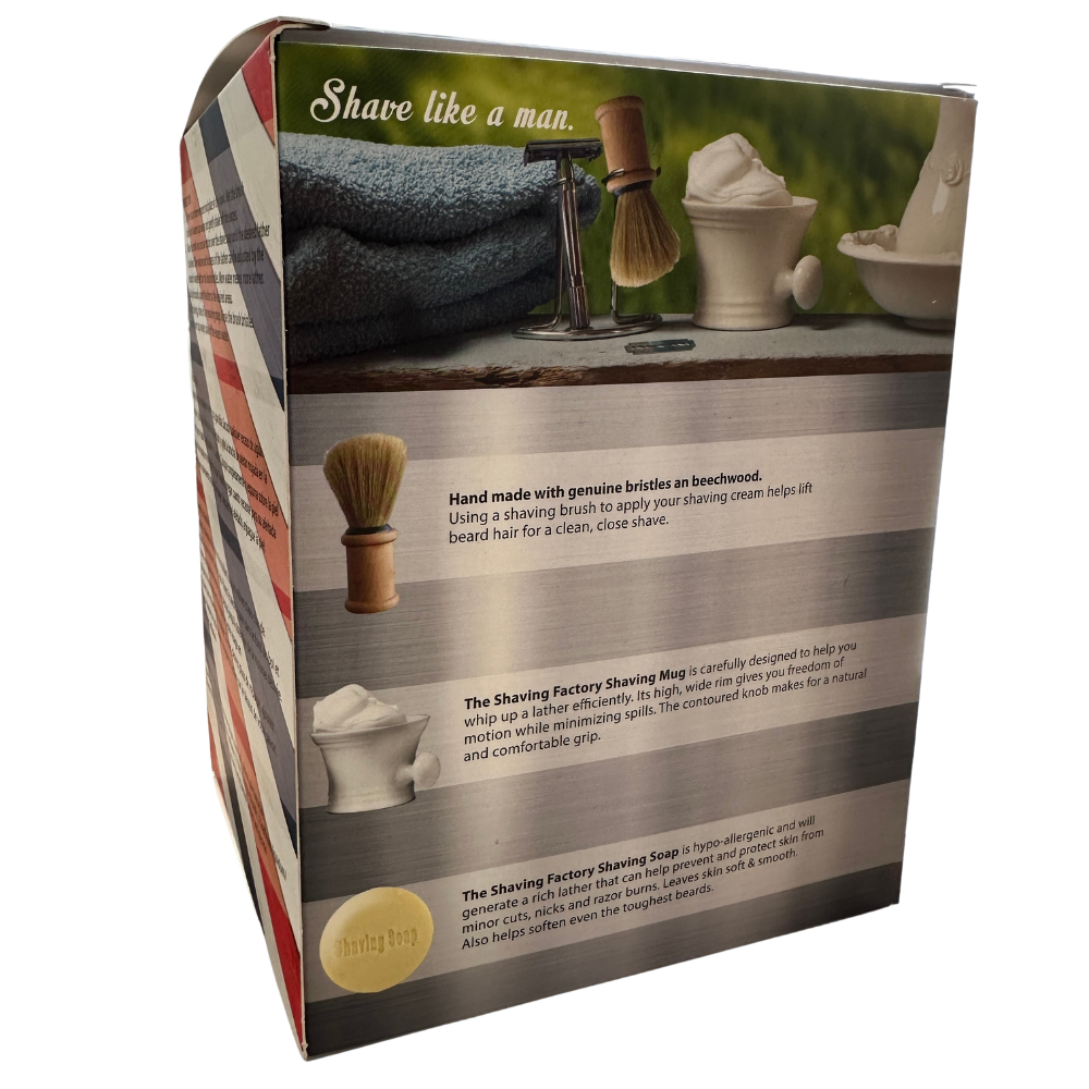 The Shave Factory Barbers Shaving Set (Mug+Brush+Soap) Shaving Market