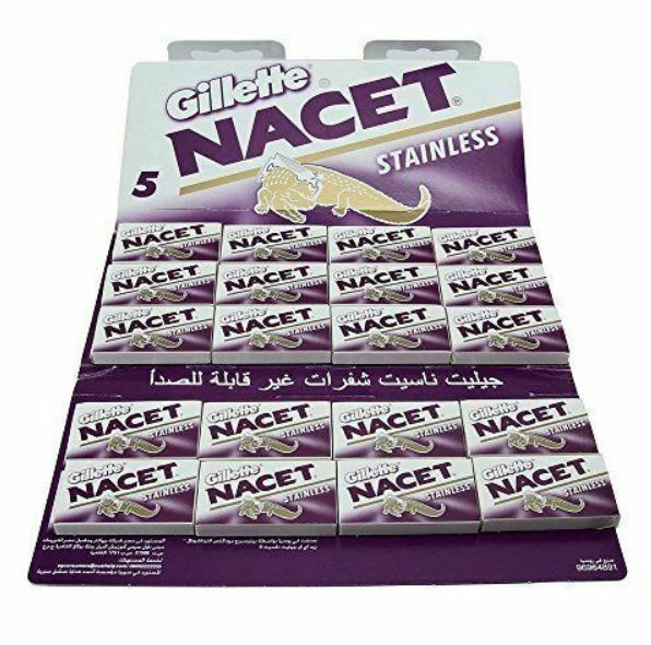 Gillette NACET Double Edge Razor Blade High Quality Pack of 100